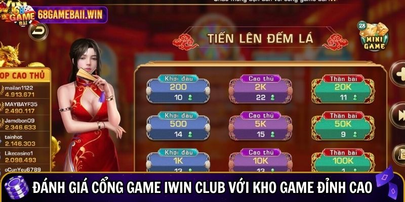 Đánh giá cổng game IWIN Club với kho game đỉnh cao