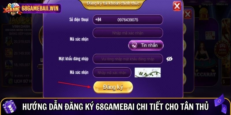 Hướng dẫn đăng ký 68gamebai chi tiết từng bước cho tân thủ