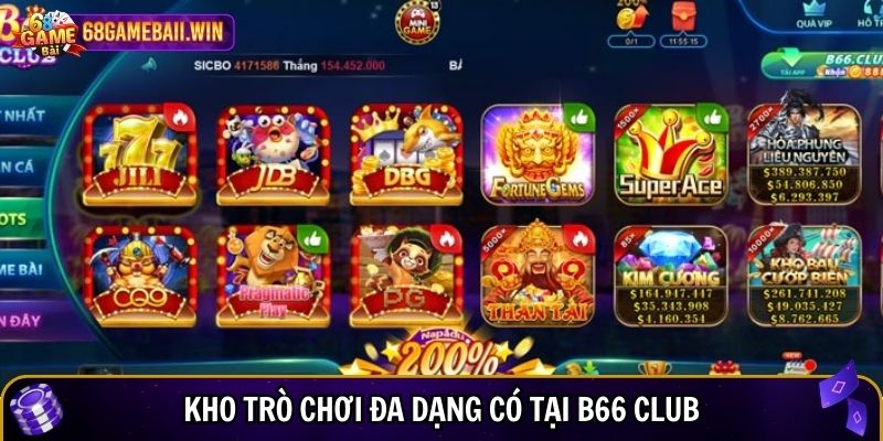 Kho trò chơi đa dạng có tại B66 Club