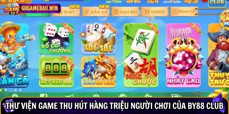 Thư viện game thu hút hàng triệu người chơi của By88 Club